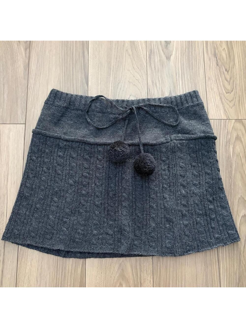Y2K CHIC COQUETTE KNIT SKIRT
